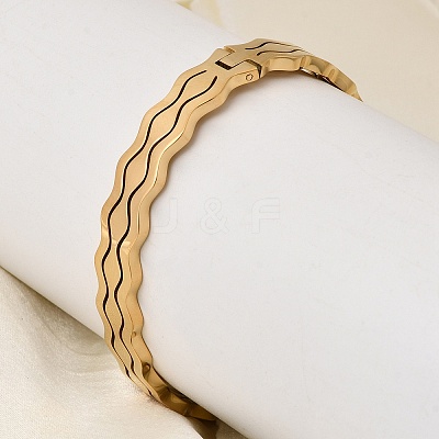 304 Stainless Steel Hinged Bangles BJEW-D408-15G-1