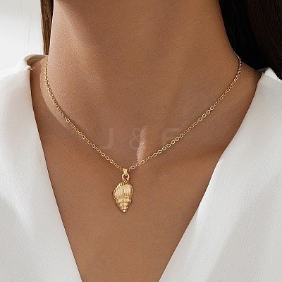 Summer Beach Alloy Pendant Necklaces for Women FS-WGAF64A-08-1
