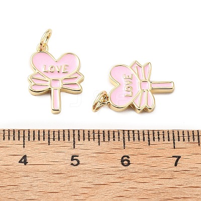Brass Enamel Pendants KK-L237-025G-01-1