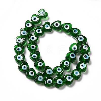 Handmade Evil Eye Lampwork Beads Strands LAMP-E023-07B-05-1