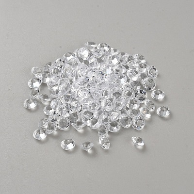Acrylic Rhinestone Pointed Back Cabochons GACR-WH20001-03C-02-1