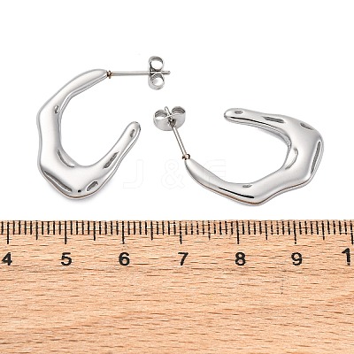 304 Stainless Steel Stud Earrings EJEW-B108-18P-1