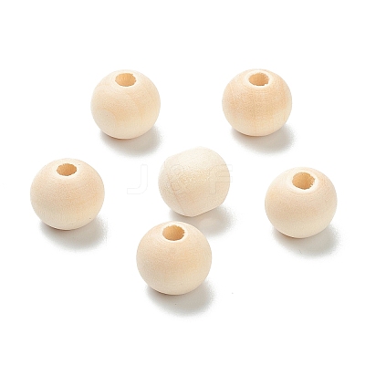 Natural Unfinished Wood Beads LS-WOOD-XCP0001-19E-1