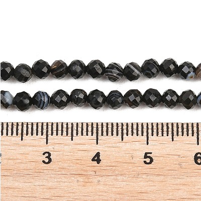 Natural Dyed & Heated Black Agate Beads Strands G-RM250101-C18-1