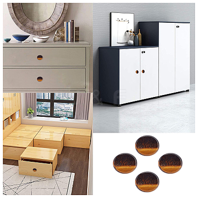 Natural Tiger Eye Drawer Knobs FIND-WH0056-40P-07-1