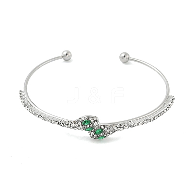 Aloy Rhinestone Cuff Bangles BJEW-H206-03P-1