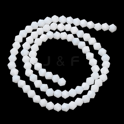 Opaque Solid Color Imitation Jade Glass Beads Strands GLAA-F029-P4mm-15-1