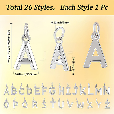 26Pcs 26 Styles Brass Pendants KK-SC0006-31-1