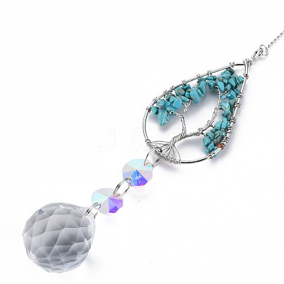 Natural Turquoise Big Pendants G-N333-010G-1