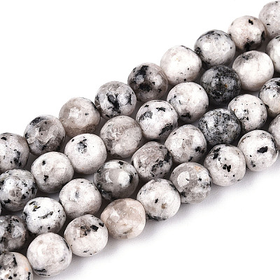 Dyed Natural White Jade Beads Strands G-T139-6mm-60-25-1