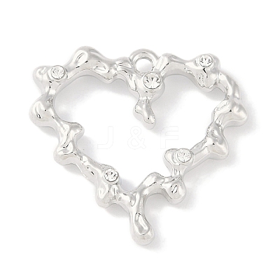 Rack Plating Alloy Crystal Rhinestone Pendants PALLOY-F018-16P-02-1