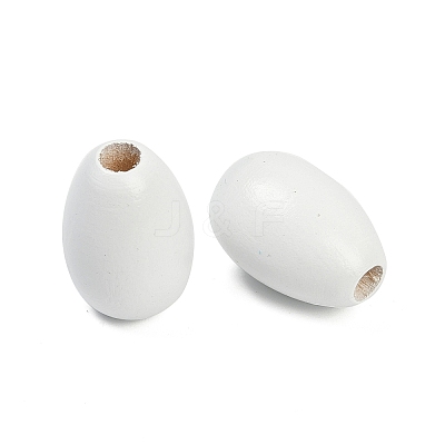Spray Painted Wood European Beads WOOD-F017-10F-1