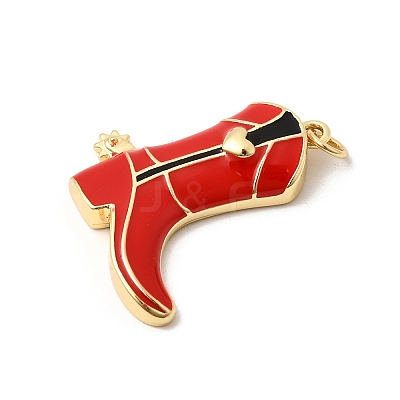 Brass Enamel Pendants KK-H267-113G-03-1