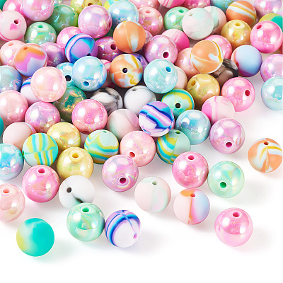 DIY Round Acrylic & Silicone Beads Jewelry Making Finding Kits DIY-TA0012-04-1