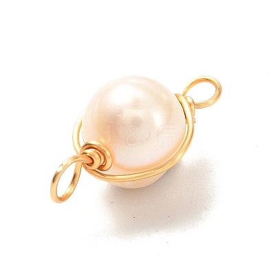 Natural Cultured Freshwater Pearl Beads Links Connectors PALLOY-JF00944-1