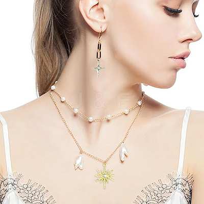 30Pcs 6 Styles Alloy & Resin Pendants Sets FIND-FS0004-90-1