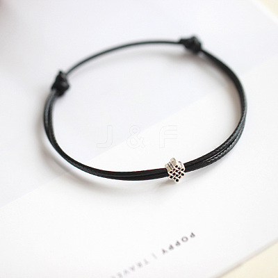 Alloy with Wax Cord Braided Bead Bracelets for Women FS-WGB7FC9-04-1