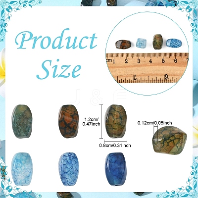 1 Strand Natural Dragon Veins Agate Beads Strands G-YW0002-59A-1