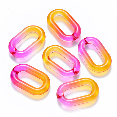 Two Tone Transparent Acrylic Linking Rings OACR-S036-006B-N03-1