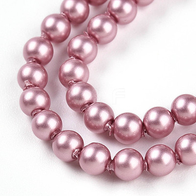 Baking Paint Pearlized Glass Pearl Bead Strands HY-N002-3mm-C01-1