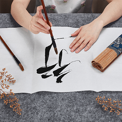 Chinese Calligraphy Felt Roll-up Mat AJEW-WH0818-017A-1