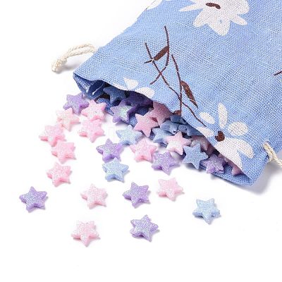 Polycotton(Polyester Cotton) Packing Pouches Drawstring Bags ABAG-T007-02-1