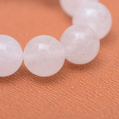 Round Natural White Jade Bead Strands X-G-R345-8mm-06-1