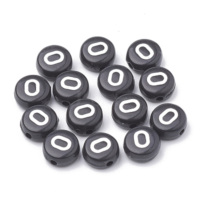 Opaque Acrylic Beads X-SACR-N002-02O-1