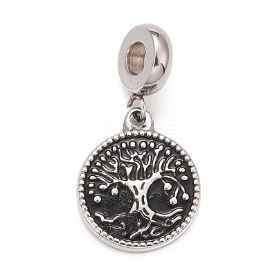 304 Stainless Steel European Dangle Charms STAS-I194-11P-1