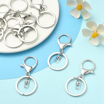 10Pcs Alloy Split Key Rings KK-YW0002-01P-1