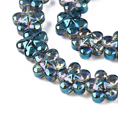 Electroplate Glass Beads Strands EGLA-T028-02N-1