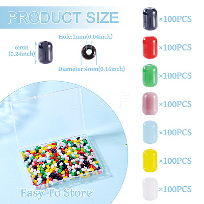700Pcs 7 Colors Opaque Imitation Jade Glass Beads GLAA-TA0003-27-1