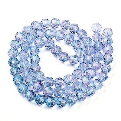 Baking Paint Transparent Glass Beads Strands DGLA-A035-T10mm-A06-1