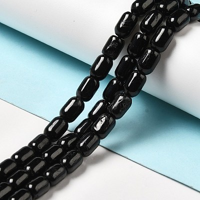Natural Black Tourmaline Beads Strands G-G980-22-1
