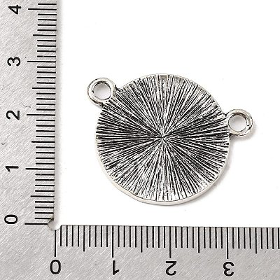 Flat Round Alloy Connector Cabochon Settings FIND-NH0001-18AS-1