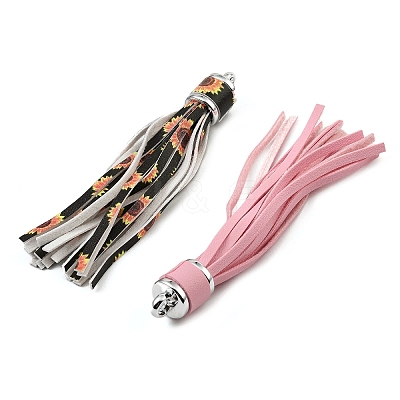 PU Leather Tassel Pendant Decorations FIND-K027-01P-1