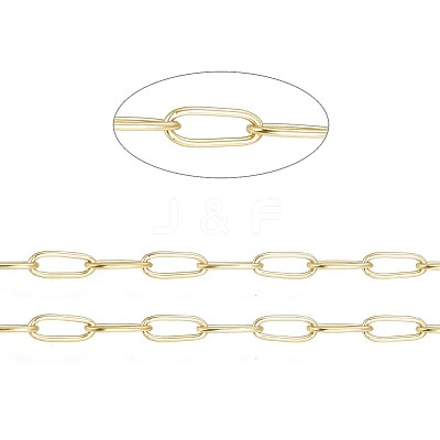 Ion Plating(IP) 304 Stainless Steel Paperclip Chains CHS-F010-01H-G-1