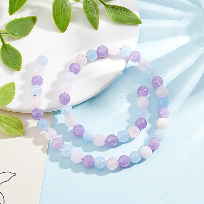 1 Strand Natural Aquamarine & Rose Quartz & Amethyst Beads Strands G-GO0001-52-1