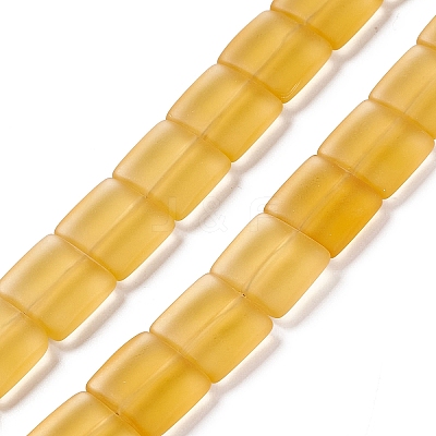 Transparent Frosted Glass Beads Strands FGLA-S001-M01-1