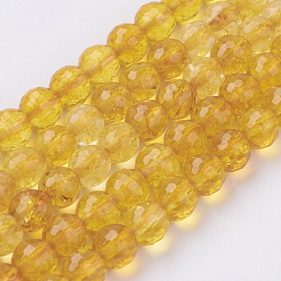 Natural Quartz Crystal Beads Strands X-G-G099-F6mm-19-1