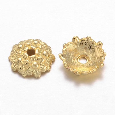 Tibetan Style Bead Caps X-TIBEB-LF1650Y-G-FF-1