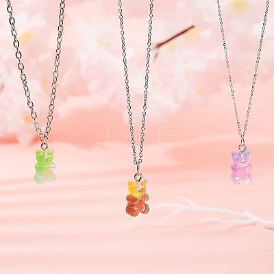 DIY Bear Resin Dangle Making Kits DIY-NB0004-25P-1