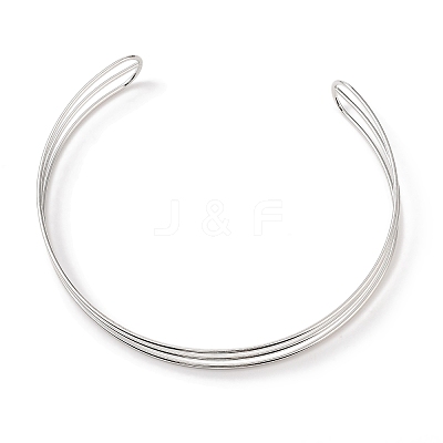 Rack Plating Brass Cuff Collar BJEW-Q350-02P-1