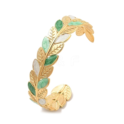 304 Stainless Steel Cuff Bangles for Women BJEW-A023-02G-1