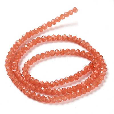Baking Paint Imitation Jade Glass Bead Strands DGLA-A034-J2MM-A12-1