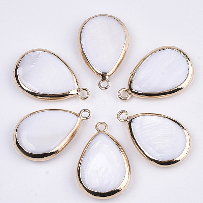 Natural Freshwater Shell Pendants X-SSHEL-R045-13-1