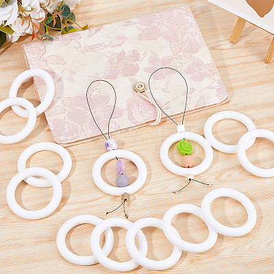 12Pcs Ring Silicone Beads SIL-DC0001-78-1