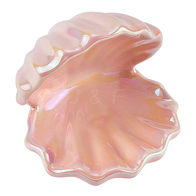 Shell Shape Porcelain Jewelry Plate AJEW-WH20080-08B-1