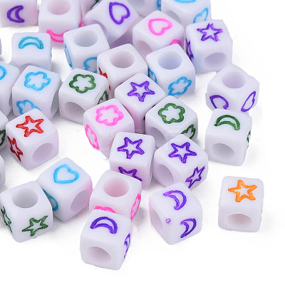 Opaque Acrylic Beads MACR-N008-63-1