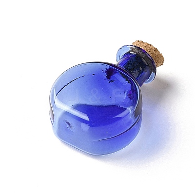 Flat Round Miniature Glass Bottles GLAA-H019-05C-1